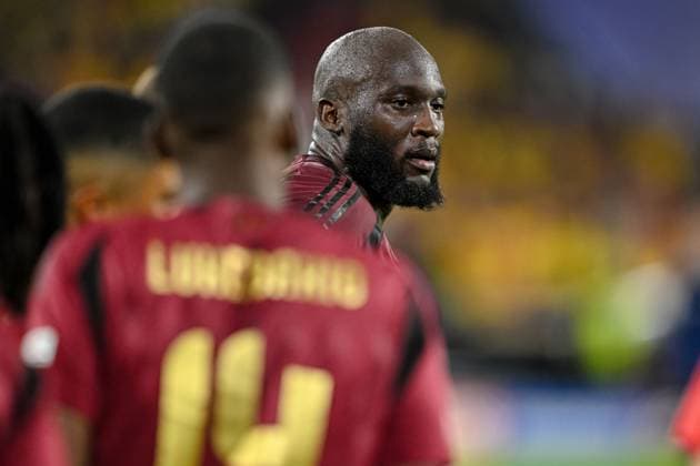 22 06 2024, Cologne, Germany, Cologne Stadium, Belgium vs Romania UEFA EURO 2024 Group E, Romelu Lukaku Belgium gestures, gestures Photo H Langer Cologne Cologne Stadium North Rhine Westphalia Germany 541_BELRMA20240622_214 Langer-541