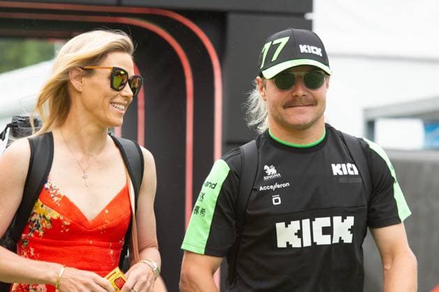 Barcelona: 77 Valttery Bottas (FIN) and his girlfriend Tiffany Cromwell AUS) STAKE F1TEAM KICK SAUBER seen in the paddock of the F1 ARAMCO GRAND PRIX OF SPAIN 2024 from 21 to 24 of june @FOTO RACINGPICTURE during FORMULA 1 ARAMCO GRAN PREMIO DE ESPANA 2024 - Race, Formula 1 Championship in Barcelona, Spain, June 23 2024 Formula 1 Championship - FORMULA 1 ARAMCO GRAN PREMIO DE ESPANA 2024 - Race  - ZUMAp169 20240623_zsa_p169_182 Copyright: xIPAx