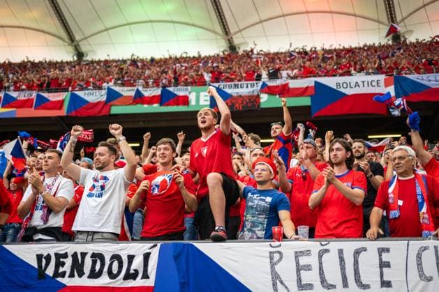 Georgia v Czechia, UEFA EURO, EM, Europameisterschaft,Fussball 2024, Hamburg, Germany Hamburg, Germany. 22nd, June 2024. Football fans of Czechia seen on the stands during the UEFA Euro 2024 match in Group B between Georgia and Czechia at Volksparkstadion in Hamburg. Hamburg Germany  Copyright: xGonzalesxPhoto FrederikkexJensenx