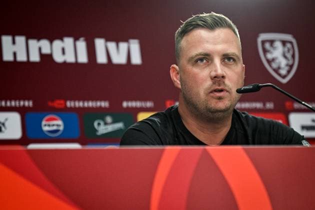 Czech assistant coach Jaroslav Kostl speaks during the press conference, PK, Pressekonferenz one day after the second match of Czech national soccer team within the European Football Championship in Group F against Georgia, in Norderstedt, Germany, on June 23, 2024. (CTKxPhoto VitxSimanek) CTKPhotoP2024062303173  CTKPhotoP2024062303173