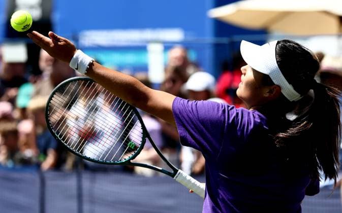 Emma Raducanu of Great Britain during a practice session. Rothesay International Eastbourne, Day 2, Tennis, Devonshire Park, Eastbourne, UK - 23 June 2024  Copyright: xJamesxMarsh Shutterstockx 14548083aj