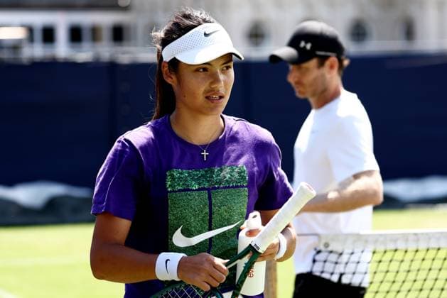 Emma Raducanu of Great Britain during a practice session. Rothesay International Eastbourne, Day 2, Tennis, Devonshire Park, Eastbourne, UK - 23 June 2024  Copyright: xJamesxMarsh Shutterstockx 14548083al