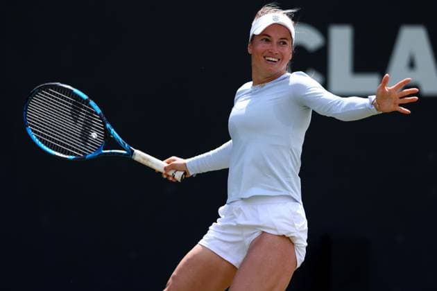 23rd June 2024; Edgbaston Priory Club, Birmingham, England: Rothesay Tennis Classic Birmingham, Day 7; Yulia Putintseva (KAZ) celebrates as she wins the womens singles final against Ajla Tomljanovic (AUS)  ActionPlus12659173 ShaunxBrooks
