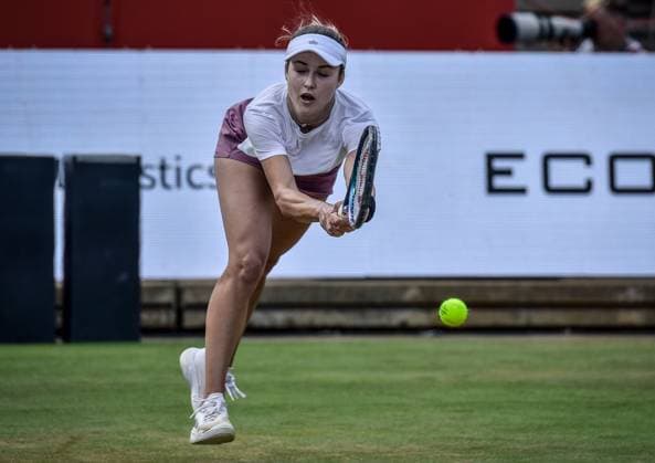 Sport Tennis, WTA Tournament in Berlin 23 06 2024, xdanx, Sport Tennis,WTA Tournament in Berlin Final, v l Anna Nikolayevna Kalinskaya in action Berlin Steffi Graf Stadium Berlin Germany EN Copyright: xDanielxLakomskix