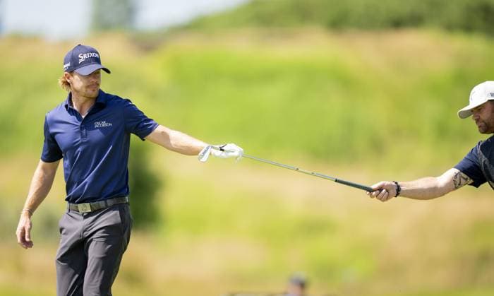 BADHOEVEDORP - Sean Crocker (USA) during the last day of the 104th edition of the KLM Open golf at The International golf course near Amsterdam. ANP SANDER KONING xVIxANPxSportx xxANPxIVx 501856268 originalFilename: 501856268.jpg