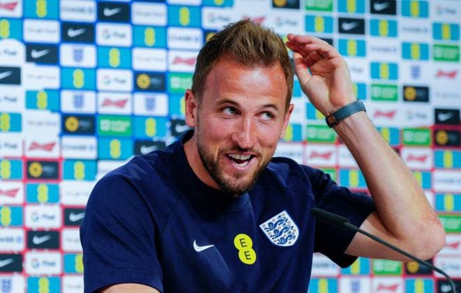 England Captain Harry Kane press conference, PK, Pressekonferenz England Press Conference, UEFA European Championship, EM, Europameisterschaft 2024, Group C, Football, Spa & Golf Resort Weimarer Land, Blankenhain, Germany, 23 Jun 2024 EDITORIAL USE ONLY No use with unauthorised audio, video, data, fixture lists, club league logos or live services. Online in-match use limited to 120 images, no video emulation. No use in betting, games or single club league player publications. Copyright: xDavexShopland Shutterstockx 14548020aa