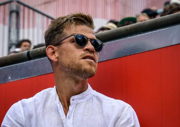 Sport Tennis, WTA Tournament in Berlin 23 06 2024, xdanx, Sport Tennis,WTA Tournament in Berlin Final, v l Florian Niederlechner Hertha BSC watches with excitement at the Tennis zu Berlin Steffi Graf Stadion Berlin Germany DE Copyright: xDanielxLakomskix