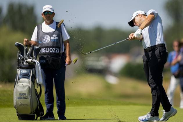 BADHOEVEDORP - Guido Magliozzi (ITA) during the last day of the 104th edition of the KLM Open golf at The International golf course near Amsterdam. ANP SANDER KONING xVIxANPxSportx xxANPxIVx 501857194 originalFilename: 501857194.jpg