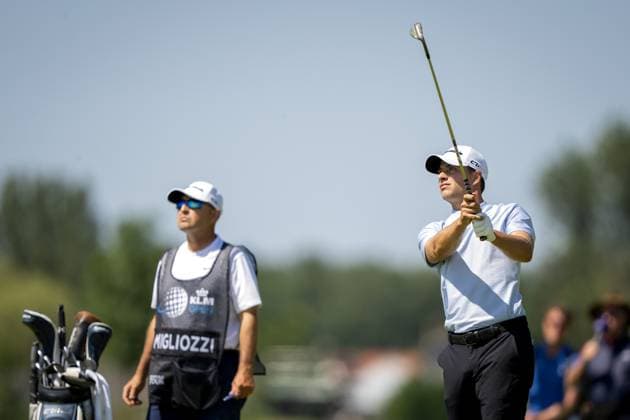 BADHOEVEDORP - Guido Magliozzi (ITA) during the last day of the 104th edition of the KLM Open golf at The International golf course near Amsterdam. ANP SANDER KONING xVIxANPxSportx xxANPxIVx 501857201 originalFilename: 501857201.jpg