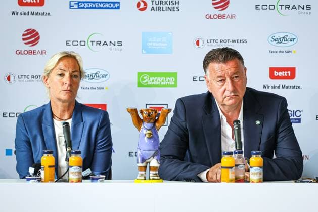 Final press conference Barbara Rittner Tournament Director ecotrans Ladies Open and Edwin Weindorfer CEO of the e motion group , ecotrans Ladies Open 2024, Berlin, LTTC Rot Weiß , 23 06 2024, Copyright: xClaudioxGärtnerx