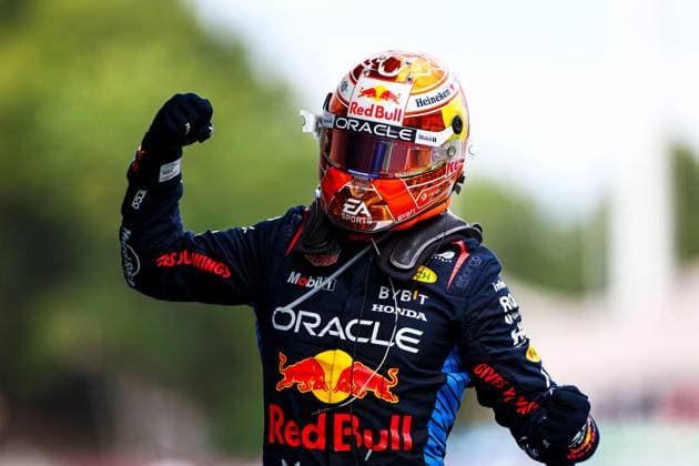 Max Verstappen of the Netherlands and Oracle Red Bull Racing celebrates after winning the Race, Race, F1 Grand Prix of Spain, Circuit de Barcelona Catalunya on June 23, 2024 in Barcelona, Spain Photo by Diogo Cardoso DeFodi Images Max Verstappen of the Netherlands and Oracle Red Bull Racing celebrates after winning the Race, Race, F1 Grand Prix of Spain, Circuit de Barcelona Catalunya on June 23, 2024 in Barcelona, Spain Photo by Diogo Cardoso DeFodi Images Defodi 645 f1spa20240623 0745 Defodi-645