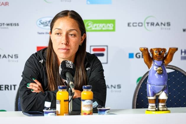 Jessica Pegula USA press conference, ecotrans Ladies Open 2024, Berlin, LTTC Rot Weiß , 23 06 2024, Copyright: xClaudioxGärtnerx