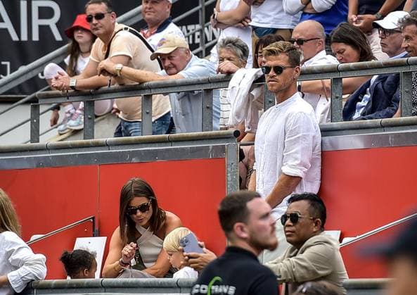 Sport Tennis, WTA Tournament in Berlin 23 06 2024, xdanx, Sport Tennis,WTA Tournament in Berlin Final, v l Florian Niederlechner Hertha BSC watches with excitement at the Tennis zu Berlin Steffi Graf Stadion Berlin Germany DE Copyright: xDanielxLakomskix
