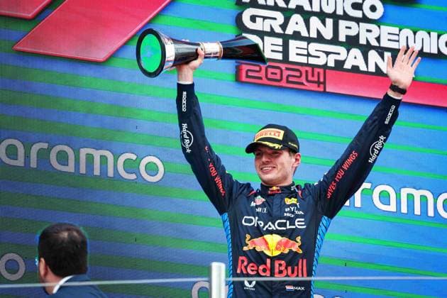 VERSTAPPEN Max (ned), Red Bull Racing RB20, portrait during the Formula 1 Aramco Gran Premio de Espana 2024, 10th round of the 2024 Formula One World Championship, WM, Weltmeisterschaft from June 21 to 23, 2024 on the Circuit de Barcelona-Catalunya, in Montmeló, Spain - F1 - SPANISH GRAND PRIX 2024 DPPI Panoramic  240623_R10_SPAGNA_DP_FG003821