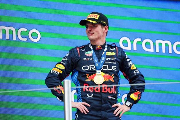 VERSTAPPEN Max (ned), Red Bull Racing RB20, portrait during the Formula 1 Aramco Gran Premio de Espana 2024, 10th round of the 2024 Formula One World Championship, WM, Weltmeisterschaft from June 21 to 23, 2024 on the Circuit de Barcelona-Catalunya, in Montmeló, Spain - F1 - SPANISH GRAND PRIX 2024 DPPI Panoramic  240623_R10_SPAGNA_DP_FG003871