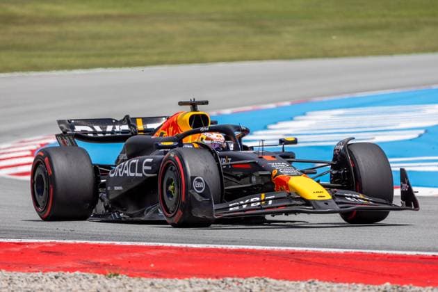 BARCELONA, SPAIN - JUNE 23: Max Verstappen (1) of Netherlands and team Oracle Red Bull Racing during the Formula 1 Spanish Grand Prix on Sunday, June 23, 2024 at the Circuit De Catalunya in Barcelona, Spain. (Photo by Bob Kupbens Icon Sportswire) AUTO: JUN 23 F1 Spanish Grand Prix EDITORIAL USE ONLY Icon240623086