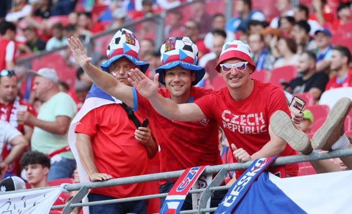 Portugal Czech Republic UEFA EURO 2024 Leipzig, 18 06 2024, Leipzig Stadium, UEFA EURO 2024 Germany , Gr F Preliminary Round , PORTUGAL POR vs CZECH CZE 2 1 0 0 , In the picture fans of Czech Republic CZE , Picture Point