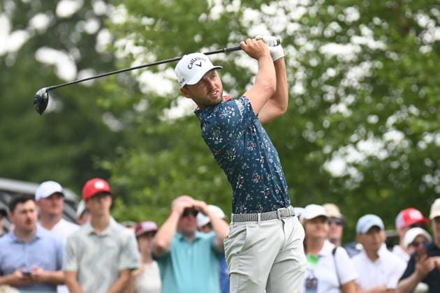 Sunday June 23, 2024: Adam Svensson follows his tee shot on the first hole during the final round of the Travelers Golf Championship in Cromwell, Connecticut. CSM Cromwell USA - ZUMAc04_ 20240623_zma_c04_024 Copyright: xGregoryxVasilx