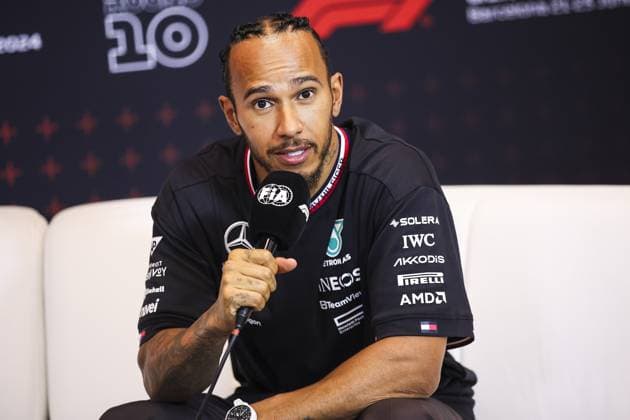 HAMILTON Lewis (gbr), Mercedes AMG F1 Team W15, portrait during the Formula 1 Aramco Gran Premio de Espana 2024, 10th round of the 2024 Formula One World Championship, WM, Weltmeisterschaft from June 21 to 23, 2024 on the Circuit de Barcelona-Catalunya, in Montmeló, Spain - F1 - SPANISH GRAND PRIX 2024 DPPI Panoramic  240623_R10_SPAGNA_DP_EA024220