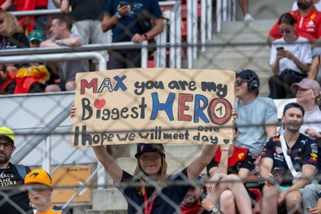 Max fan ! during FORMULA 1 ARAMCO GRAN PREMIO DE ESPANA 2024 - Race, Formula 1 Championship in Barcelona, Spain, June 23 2024  Copyright: xx xx IPA_Agency_IPA47407026