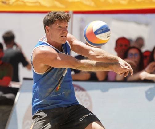 VolleyBall World Beach Pro Tour 2024 in Messina Mees Sengers and Dirk Boehle of the Netherlands national team, Nationalteam are playing the final stages of the Volleyball World Beach Pro Tour 2024 match for the 3rd place final in Messina, Sicily, Italy, on June 23, 2024 Messina Italy  Copyright: xGabrielexMaricchiolox originalFilename:maricchiolo-volleyba240623_npAF7.jpg