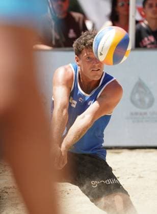 VolleyBall World Beach Pro Tour 2024 in Messina Mees Sengers and Dirk Boehle of the Netherlands national team, Nationalteam are playing the final stages of the Volleyball World Beach Pro Tour 2024 match for the 3rd place final in Messina, Sicily, Italy, on June 23, 2024 Messina Italy  Copyright: xGabrielexMaricchiolox originalFilename:maricchiolo-volleyba240623_npilb.jpg