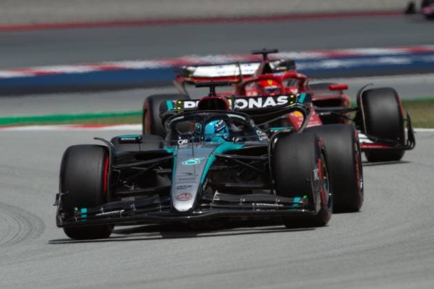 63 George Russell (GBR) MERCEDES-AMG PETRONAS F1 TEAM during the race of the F1 ARAMCO GRAND PRIX OF SPAIN 2024 from 21 to 24 of june @FOTO RACINGPICTURE during FORMULA 1 ARAMCO GRAN PREMIO DE ESPANA 2024 - Race, Formula 1 Championship in Barcelona, Spain, June 23 2024  Copyright: xx xx IPA_Agency_IPA47407071