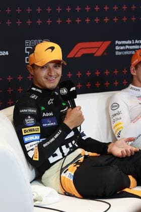 23 06 2024, Circuit de Catalunya, Barcelona, Formula 1 Aramco Grand Prix of Spain 2024 , in the picture press conference with Lando Norris GBR , McLaren F1 Team Defodi 506 20240623 hbr 6344 Defodi-506