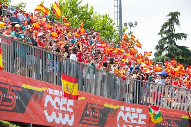 Barcelona: Tifosi during the race of the F1 ARAMCO GRAND PRIX OF SPAIN 2024 from 21 to 24 of june @FOTO RACINGPICTURE during FORMULA 1 ARAMCO GRAN PREMIO DE ESPANA 2024 - Race, Formula 1 Championship in Barcelona, Spain, June 23 2024 Formula 1 Championship - FORMULA 1 ARAMCO GRAN PREMIO DE ESPANA 2024 - Race  - ZUMAp169 20240623_zsa_p169_387 Copyright: xIPAx