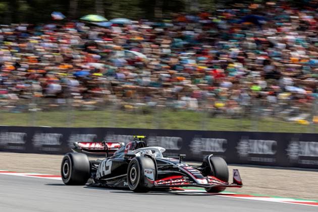 23rd June 2024; Circuit de Barcelona-Catalunya, Barcelona, Spain; Formula 1 Spanish Grand Prix 2023; Race Day; Nico Hulkenberg of the Haas F1 Team driving the VF24  ActionPlus12659514 PabloxGuillen
