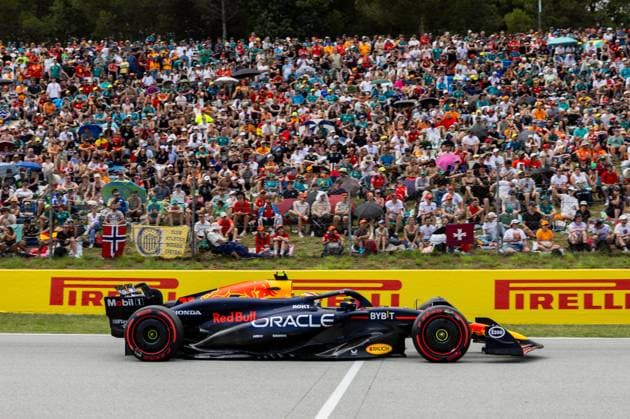 BARCELONA, SPAIN - JUNE 23: Sergio Perez (11) of Mexico and team Oracle Red Bull Racing during the Formula 1 Spanish Grand Prix on Sunday, June 23, 2024 at the Circuit De Catalunya in Barcelona, Spain. (Photo by Bob Kupbens Icon Sportswire) AUTO: JUN 23 F1 Spanish Grand Prix EDITORIAL USE ONLY Icon240623175