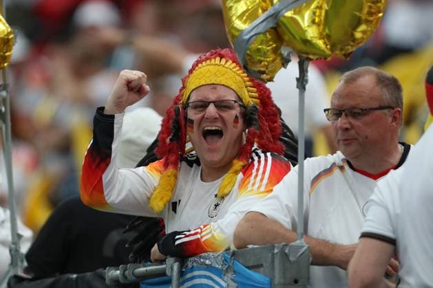 Fans of Germany are seen, UEFA EURO 2024 Group A, Switzerland vs Germany, Arena Frankfurt on June 23, 2024 in Frankfurt am Main, Germany Photo by Oliver Kaelke DeFodi Images Supporters of Germany are seen, UEFA EURO 2024 Group A, Switzerland vs Germany, Arena Frankfurt on June 23, 2024 in Frankfurt am Main, Germany Photo by Oliver Kaelke DeFodi Images Defodi 678 2024 06 23 OK SUIGER 0028 Defodi-678