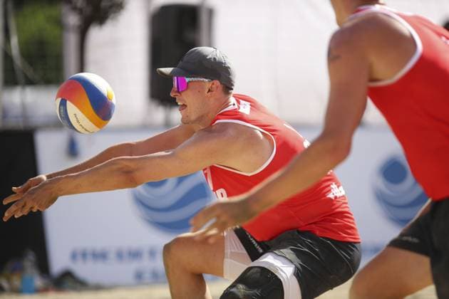 Messina: Robin Sowa (GER) in action during World Beach Pro Tour, Beach Volley match in Messina, Italy, June 23 2024 Beach Volley match - World Beach Pro Tour  - ZUMAp169 20240623_zsa_p169_563 Copyright: xIPAx
