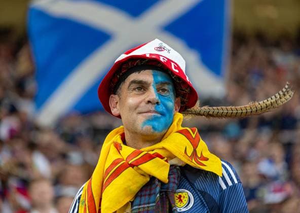 Football - UEFA EURO, EM, Europameisterschaft,Fussball 2024 - Group A - Scotland v Hungary STUTTGART, GERMANY - Sunday, June 23, 2024: Scotland supporters during the UEFA Euro 2024 Group A match between Scotland and Hungary at the Stuttgart Arena. (Photo by David Rawcliffe Propaganda) STUTTGART Stuttgart Arena BADEN-WÜRTTEMBERG GERMANY  Copyright: xDavidxRawcliffex P2024-06-23-Scotland_Hungary-19