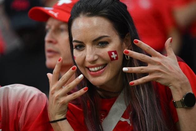 23 06 2024, xjhx, European Football Championship 2024, Switzerland Germany emspor, v l symbol photo, symbol image, symbol fans, spectators, audience, tribute swiss fans UEFA REGULATIONS PROHIBIT ANY USE OF PHOTOGRAPHS as IMAGE SEQUENCES and or QUASI VIDEO Frankfurt