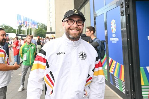 23 06 2024, xscotx, European Football Championship 2024, Switzerland Germany, emspor, v l singer Mark Forster Frankfurt am Main