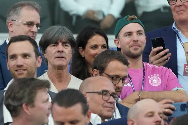 Former national coach Joachim Löw and Christoph Kramer in the stands Frankfurt 23 06 2024 Germany vs Switzerland, EURO2024 M25, Group A, EM Arena Frankfurt