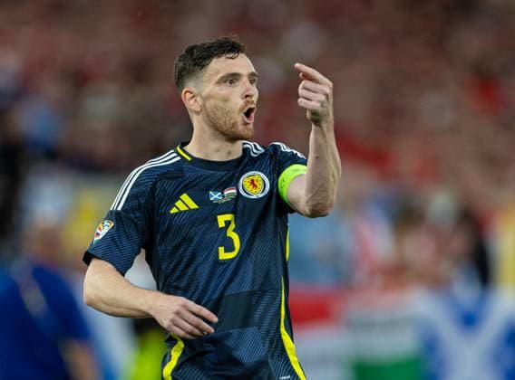 Football - UEFA EURO, EM, Europameisterschaft,Fussball 2024 - Group A - Scotland v Hungary STUTTGART, GERMANY - Sunday, June 23, 2024: Scotland s captain Andy Robertson during the UEFA Euro 2024 Group A match between Scotland and Hungary at the Stuttgart Arena. (Photo by David Rawcliffe Propaganda) STUTTGART Stuttgart Arena BADEN-WÜRTTEMBERG GERMANY  Copyright: xDavidxRawcliffex P2024-06-23-Scotland_Hungary-36