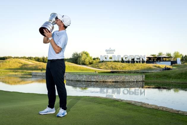 BADHOEVEDORP - Guido Magliozzi (ITA) wins the 104th edition of the KLM Open golf on The International golf course near Amsterdam. ANP SANDER KONING xVIxANPxSportx xxANPxIVx 501880720 originalFilename: 501880720.jpg