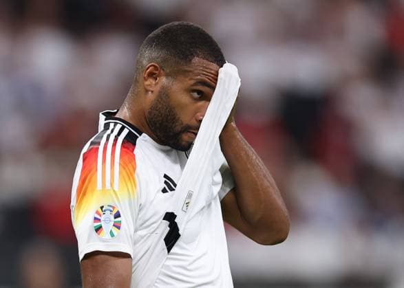 Frankfurt, Germany, 23rd June 2024. Jonathan Tah of Germany during the UEFA European Championships match at Commerzbank-Arena, Frankfurt. Picture credit should read: David Klein Sportimage EDITORIAL USE ONLY. No use with unauthorised audio, video, data, fixture lists, club league logos or live services. Online in-match use limited to 120 images, no video emulation. No use in betting, games or single club league player publications. SPI-3203-0047