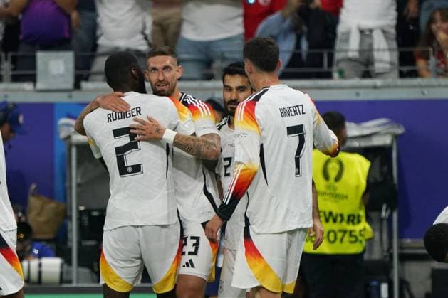 EURO 2024, Football, UEFA Euro 2024, European Championship 2024, Group stage, Group A, Switzerland Germany, 23 06 2024, Frankfurtarena , Frankfurt robert andrich Germany, goal celebrations