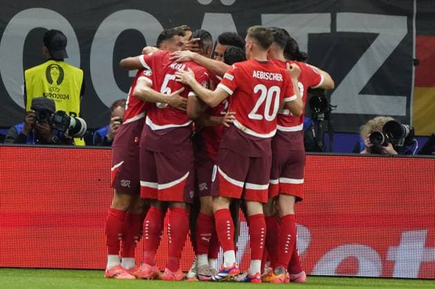 EURO 2024, Football, UEFA Euro 2024, European Championship 2024, Group stage, Group A, Switzerland Germany, 23 06 2024, Frankfurtarena , Frankfurt Swiss cheer
