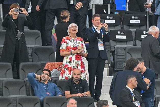 23 06 2024, xscotx, European Football Championship 2024, Switzerland Germany, emspor, v l Claudia Roth Frankfurt am Main