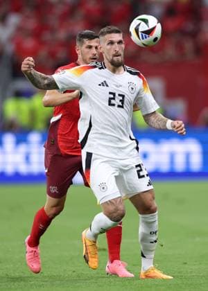 Frankfurt, Germany, 23rd June 2024. Robert Andrich of Germany during the UEFA European Championships match at Commerzbank-Arena, Frankfurt. Picture credit should read: David Klein Sportimage EDITORIAL USE ONLY. No use with unauthorised audio, video, data, fixture lists, club league logos or live services. Online in-match use limited to 120 images, no video emulation. No use in betting, games or single club league player publications. SPI-3203-0073