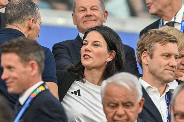 23 06 2024, xscotx, European Football Championship 2024, Switzerland Germany, emspor, v l Annalena Baerbock Frankfurt am Main