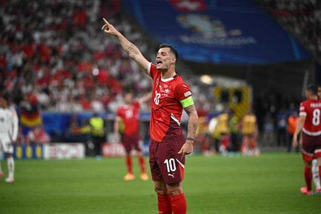 Granit Xhaka Switzerland 23 06 2024, European Football Championship 2024, Preliminary round, 3 Matchday Switzerland Germany Frankfurt Frankfurt Arena Hessen Germany Team2