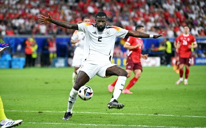 Football, European Championship, EURO 2024, Group A, Frankfurt Arena Switzerland Germany Antonio Rüdiger GER Action, single image
