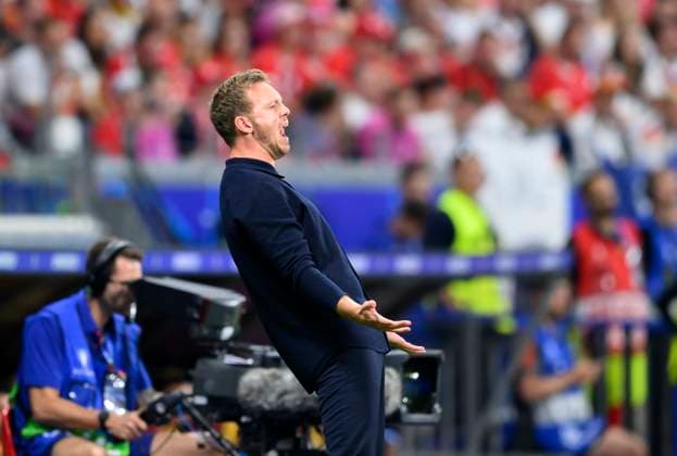 Frustration of national coach Julian NAGELSMANN GER gesture, gesture, preliminary round 3 match day, group A, match M25, Switzerland SUI Germany GER , on 23 06 2024 in Frankfurt Germany European Football Championship 2024 from 14 06 14 07 2024 in Germany Â