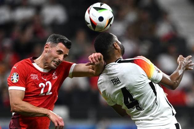 Sport Themen der Woche KW25 Sport Bilder des Tages Mg Francoforte (Germania) 23 06 2024 - Euro 2024 Svizzera-Germania foto Matteo Gribaudi Image nella foto: Fabian Schar-Jonathan Tah 