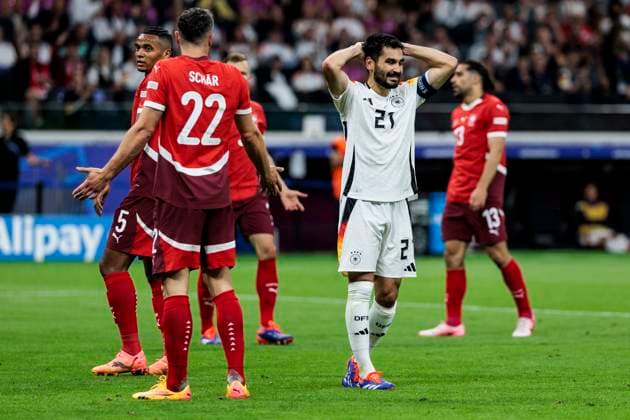 UEFA EURO 2024 Switzerland Germany 23 06 2024 Ilkay Gündogan Germany, 21 struggles after missing a chance UEFA EURO 2024 Switzerland Germany Frankfurt Arena, Frankfurt 23 06 2024 Copyright: xBEAUTIFULxSPORTS Wunderlx